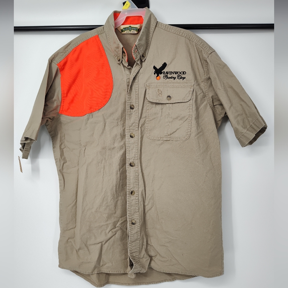 Bob Allen Men's Tan and Orange Hunting Shirt Size Large